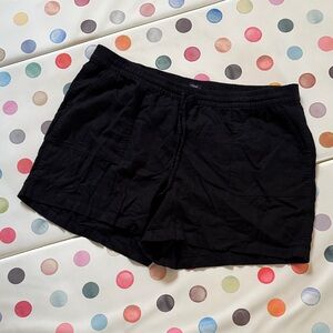 Black JCrew Women's drawstring linen Shorts